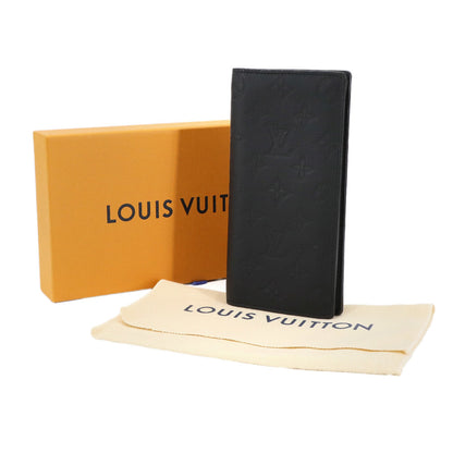 Louis Vuitton Monogram Shadow Portefeuille Brazza Bifold Long Wallet In Black Leather (M62900)