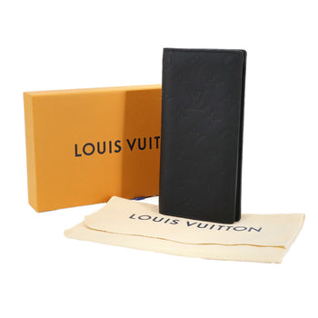 Louis Vuitton Monogram Shadow Portefeuille Brazza Bifold Long Wallet In Black Leather (M62900)