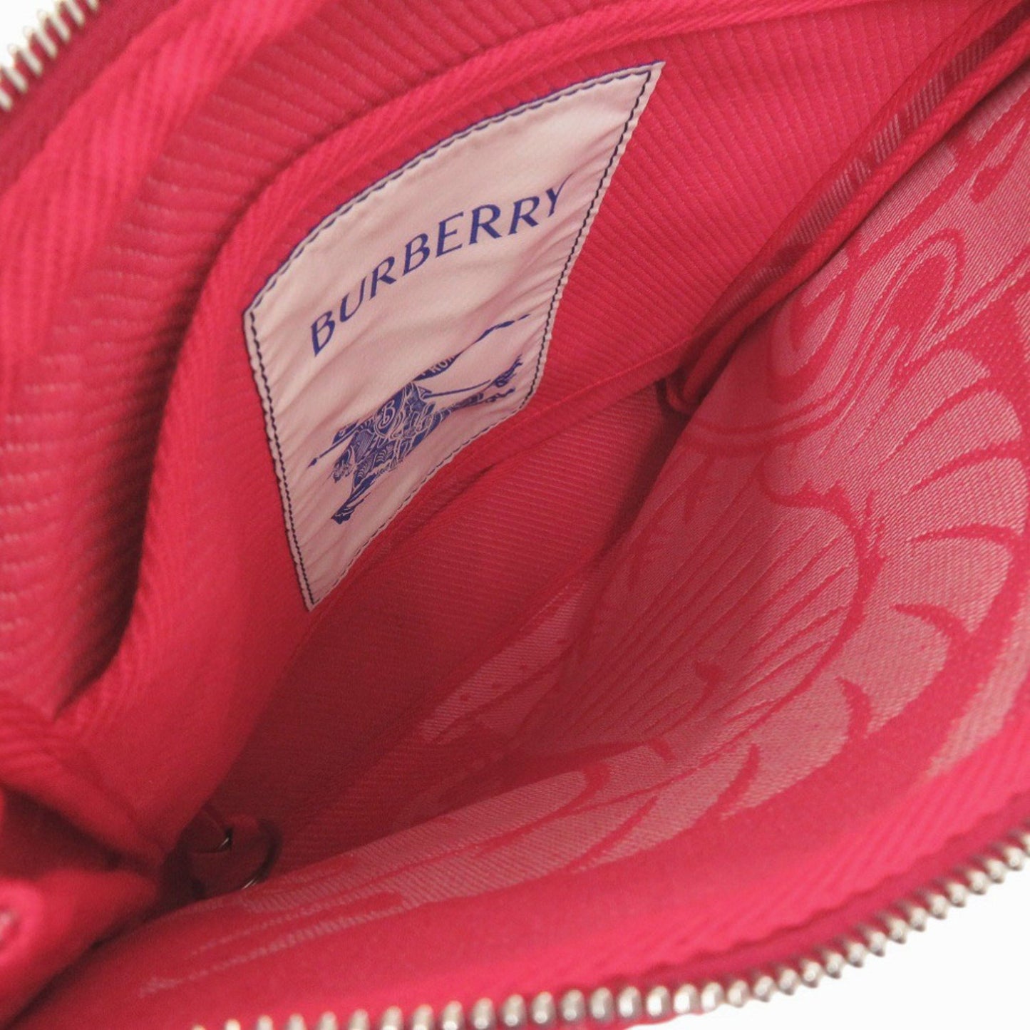 Like New Burberry 8082221 Canvas Red Clutch Bag Pouch 1002 Burberry