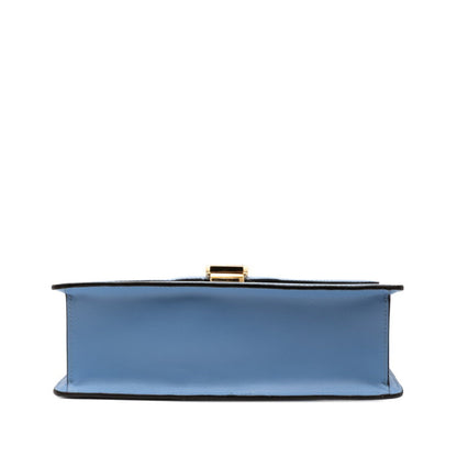 Gucci Sylvie One-Shoulder Bag 421882 Blue Leather