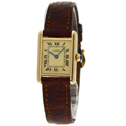 Cartier Must Tank Sm Watch W1003154 Silver/Leather
