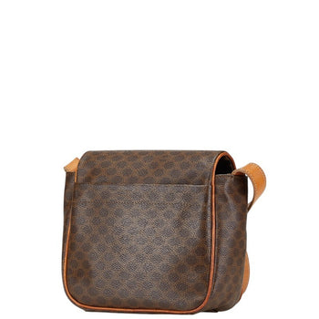 Celine Macadam Shoulder Bag Brown Pvc Leather