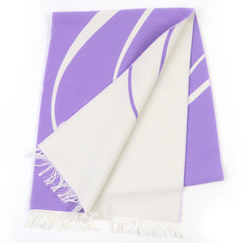 Burberry Wool And Silk Fringed Logo Scarf