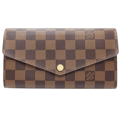 Louis Vuitton Damier Long Wallet N63209 Portefeuille Sarah Ebene