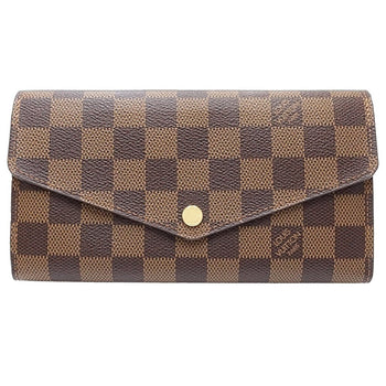 Louis Vuitton Damier Long Wallet N63209 Portefeuille Sarah Ebene