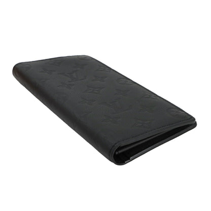 Louis Vuitton Monogram Shadow Portefeuille Brazza Bifold Long Wallet In Black Leather (M62900)