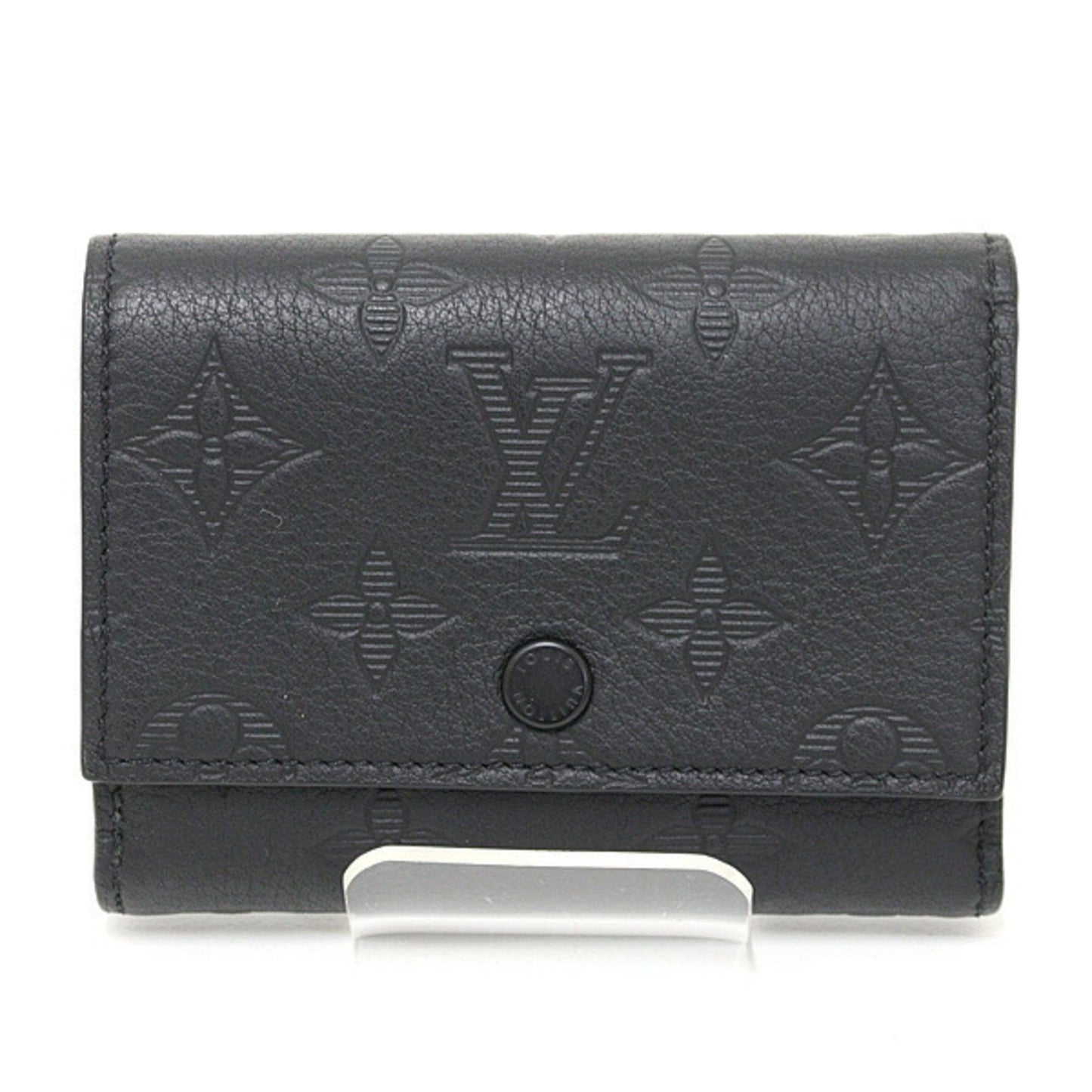 Louis Vuitton Victor Wallet Monogram Shadow Leather Black M12635 Tri-Fold Compact