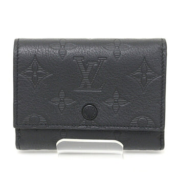 Louis Vuitton Victor Wallet Monogram Shadow Leather Black M12635 Tri-Fold Compact