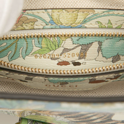 Gucci Jackie 1961 Tiger Motif Handbag/Shoulder Bag 636709 White/Multicolor Leather