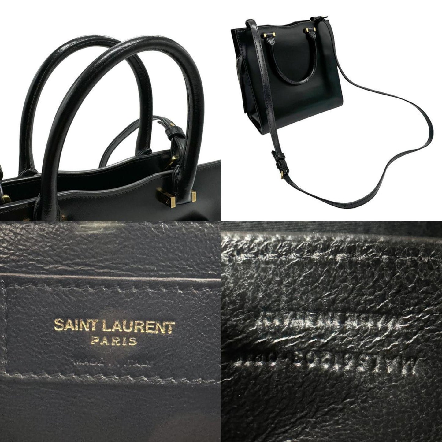 Saint Laurent Saint Laurent Handbag Shoulder Bag Uptown Small Leather Black Gold