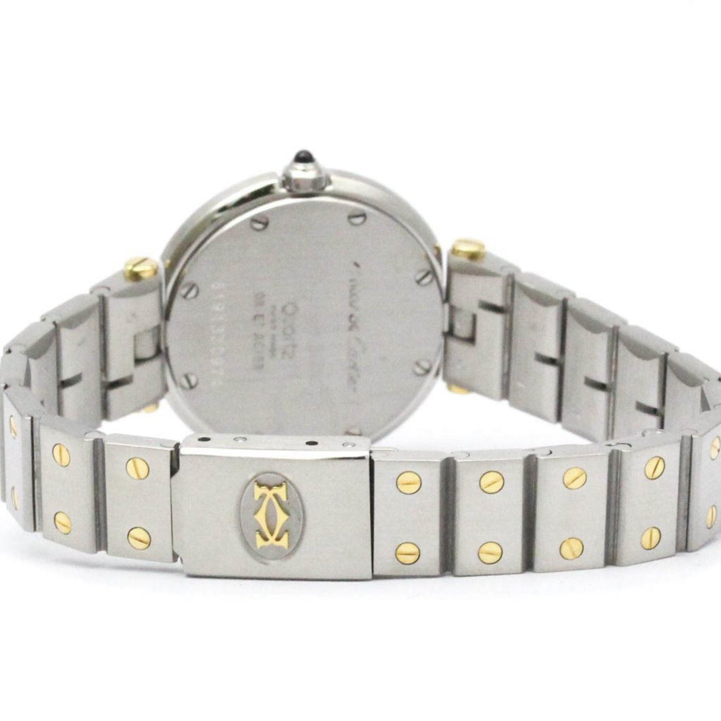 Cartier Santos Round 18K Gold Steel Quartz