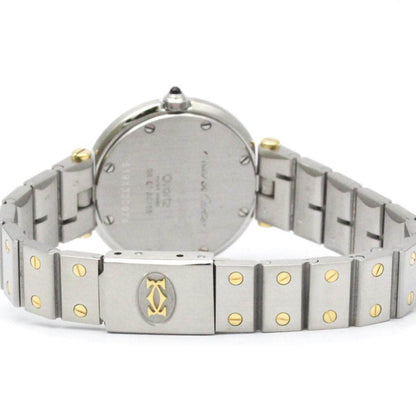 Cartier Santos Round 18K Gold Steel Quartz