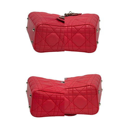 Christian Dior Lady Cannage Stitch Leather 2-Way Handbag/Shoulder Bag
