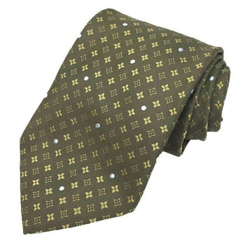 Louis Vuitton Monogram Star Tie Khaki 100% Silk