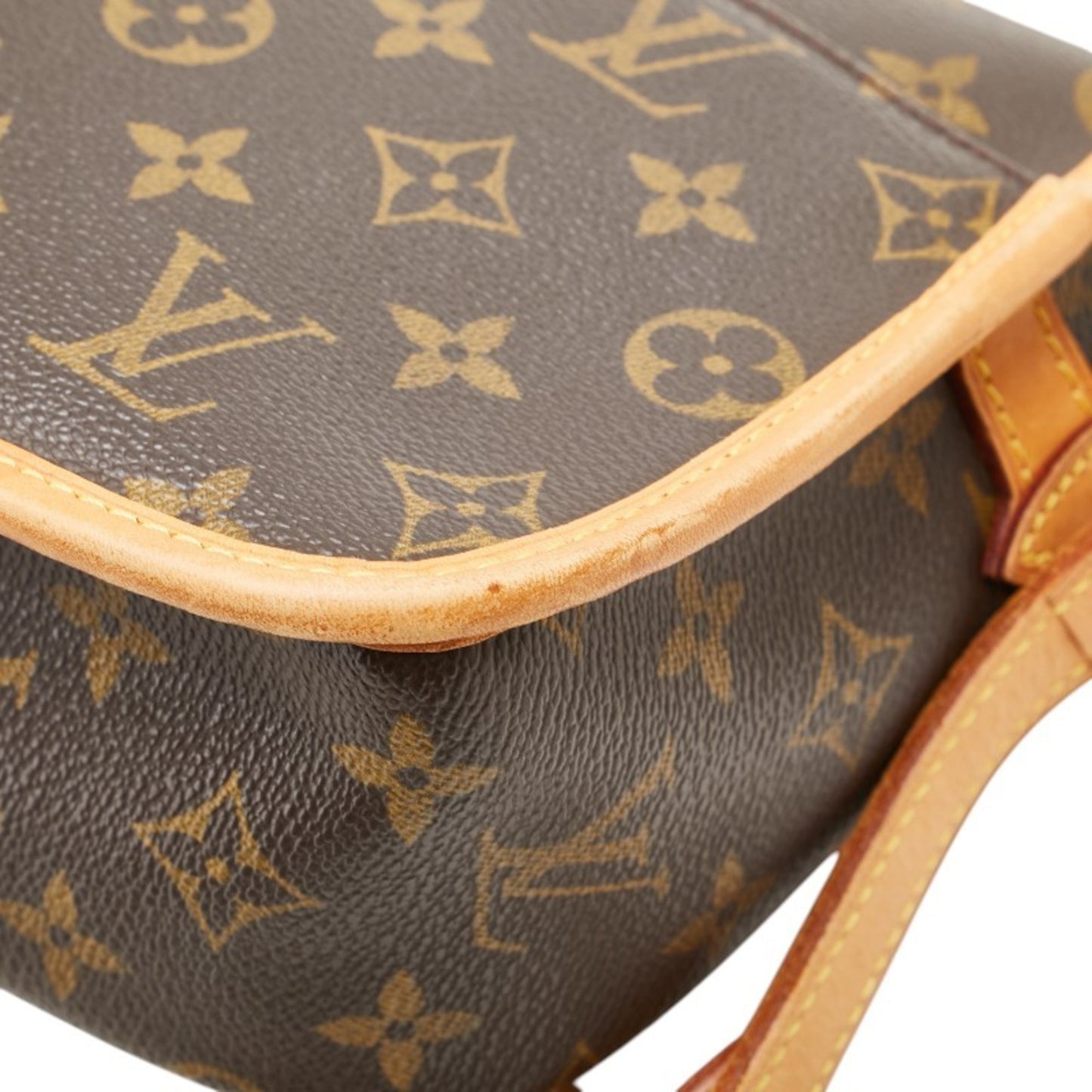 Louis Vuitton Monogram Sologne Shoulder Bag M42250 Brown Leather