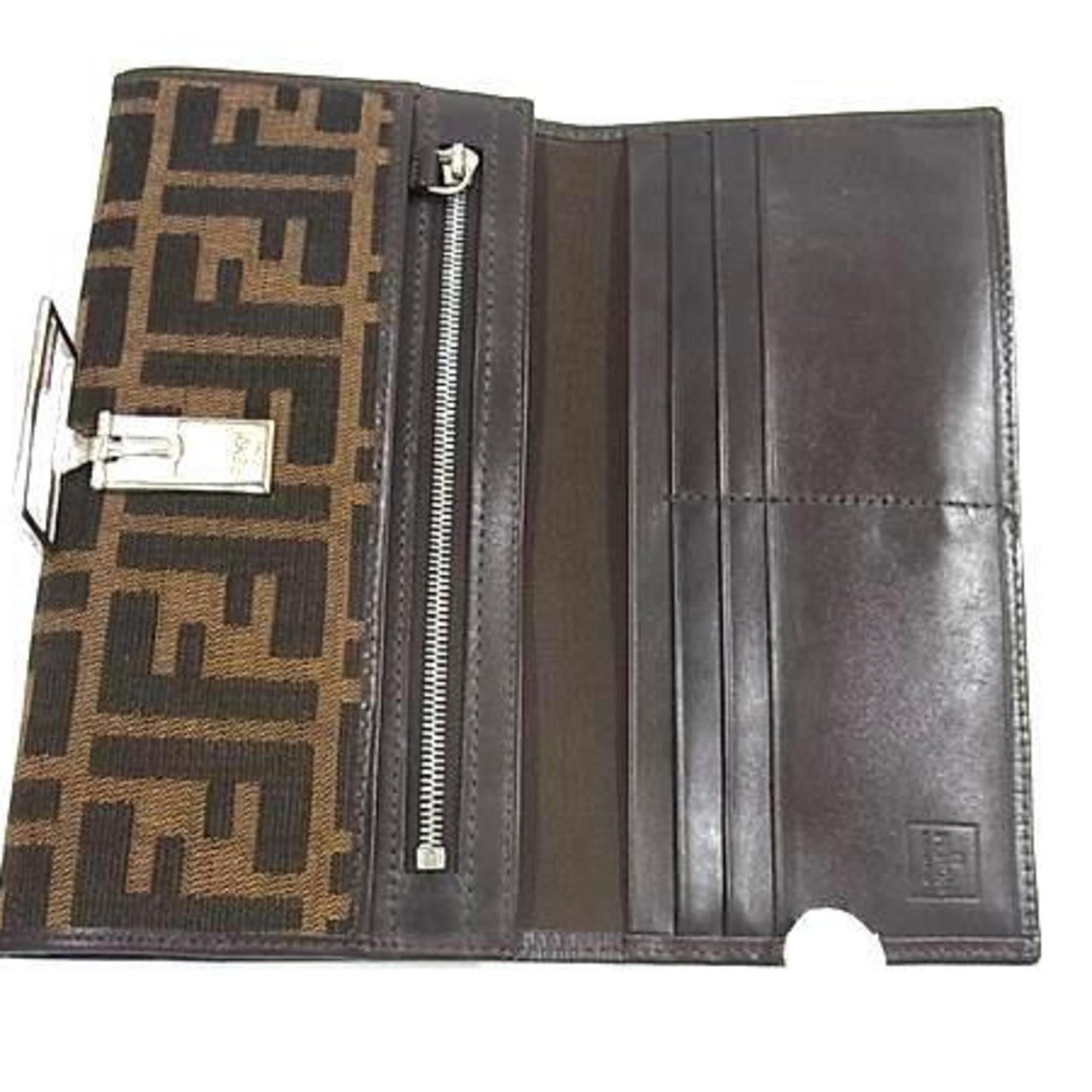 Fendi Zucca Bifold Wallet 07 15828 001 Brown/Black Canvas