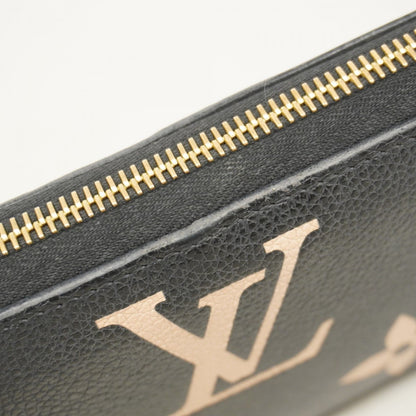 Louis Vuitton Monogram Empreinte Two-Tone Zippy Wallet M80481 Black/Beige