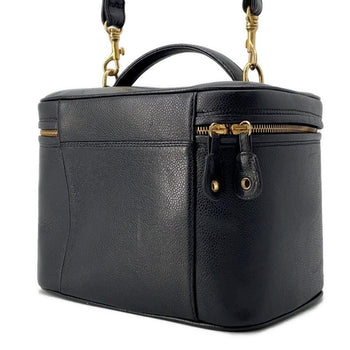 Chanel Vanity Bag Coco Mark Caviar Skin A06238 Chanel Hand 2Way Shoulder Black