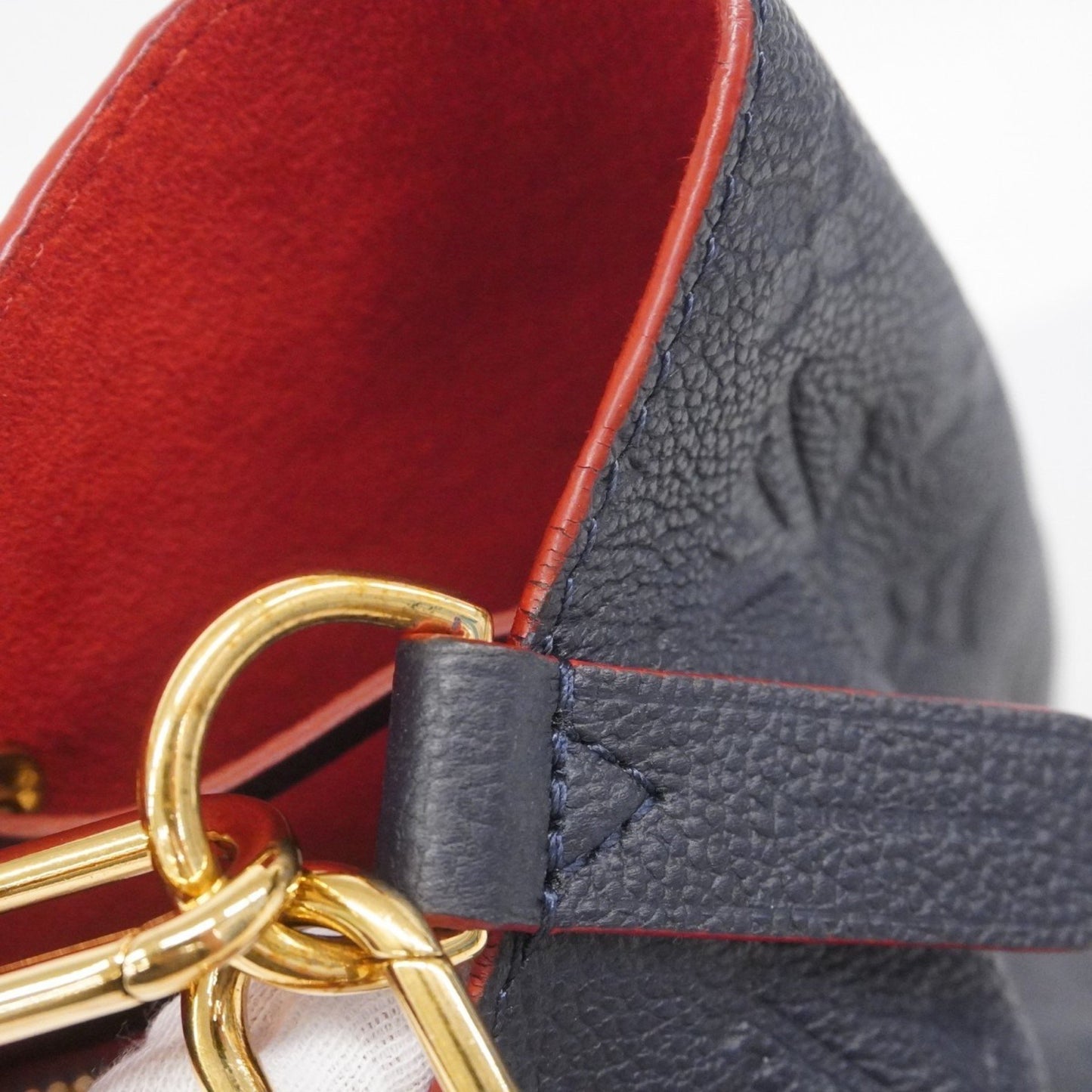 Louis Vuitton Monogram Empreinte Neonoe Handbag M45306 Marine Rouge 2-Way Bag