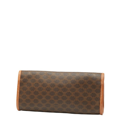 Celine Macadam Pouch Brown Leather