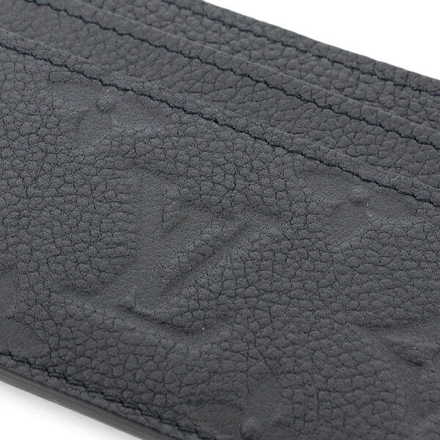 Louis Vuitton Porte Carte Lv Charm Monogram Empreinte Noir M82132 Black Unused