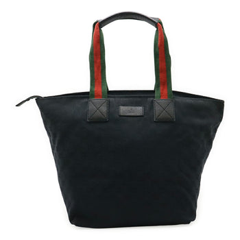 Gucci Gg Canvas Sherry Line Tote Bag Shoulder Nylon Leather Navy Red Green 131231