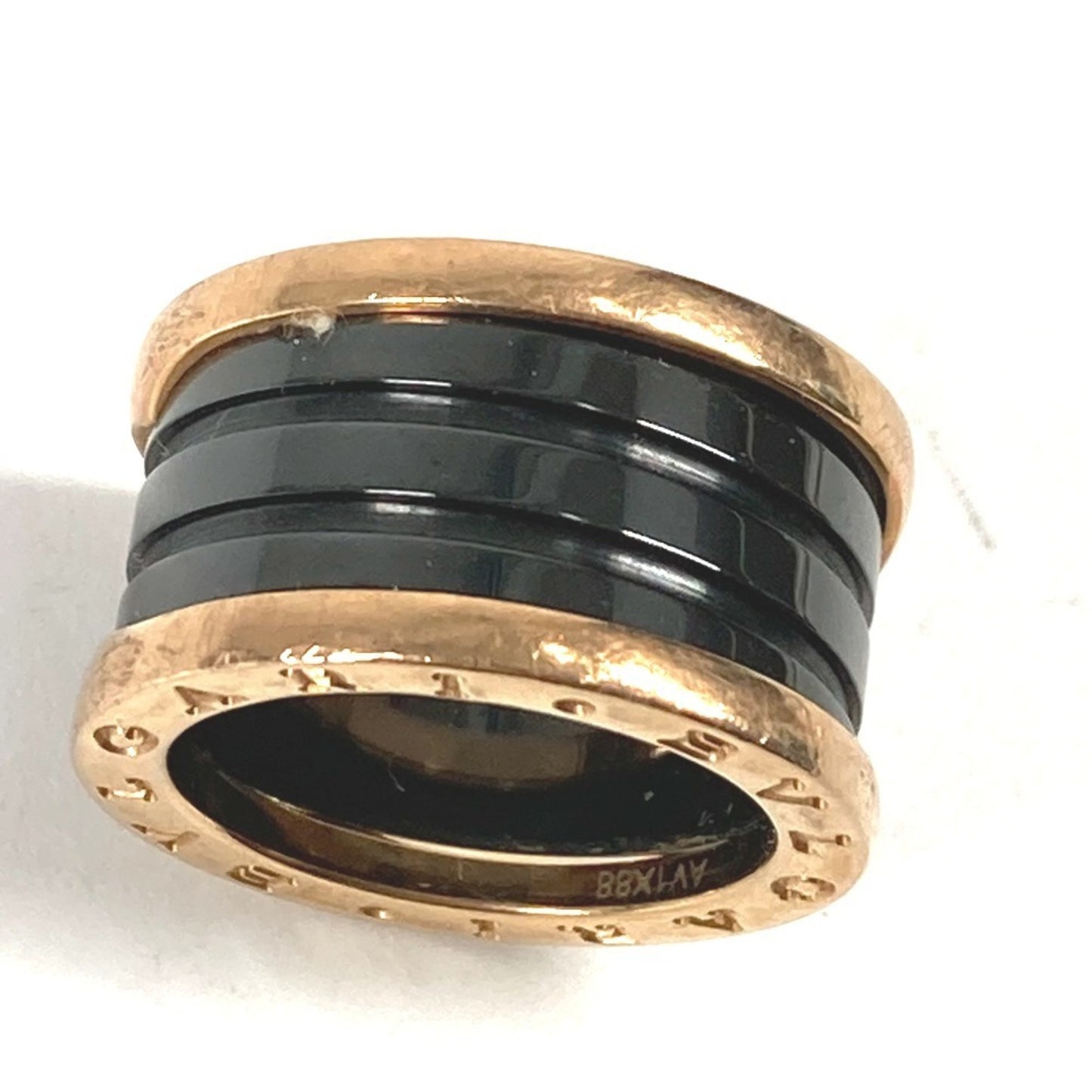 Bvlgari B-Zero1 3-Band Gold Ring In Au750 Ceramic