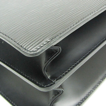 Louis Vuitton Epi Serviette Fermoir M54352 Men'S Briefcase Black