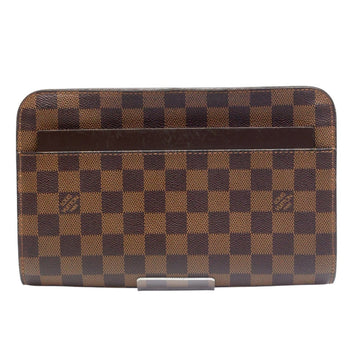 Louis Vuitton Damier Ebene Saint Canvas Second Bag/Clutch Bag N51993 Brown