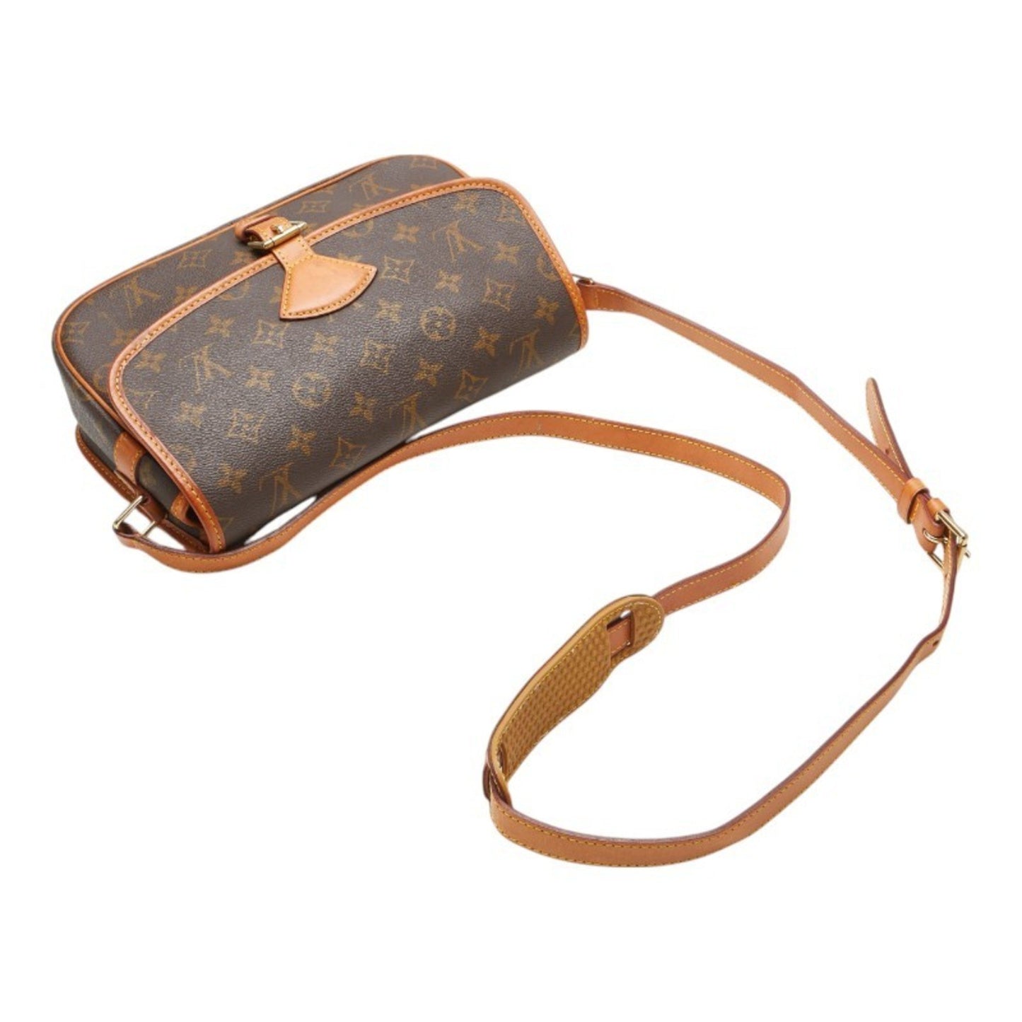 Louis Vuitton Monogram Sologne Shoulder Bag M42250 Brown Leather