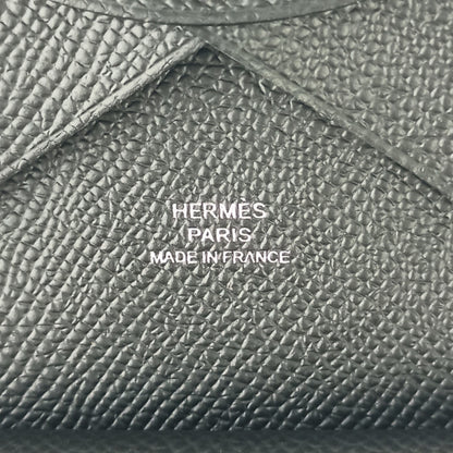 Hermes Calvi Duo Black Epson Wallet/Coin Case For Men And Women