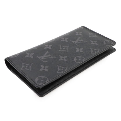 Louis Vuitton Monogram Eclipse Portefeuille Plaza Bifold Long Wallet M61697 Brazza