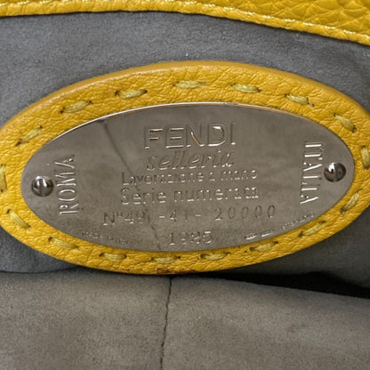 Fendi Selleria Leather 2-Way Shoulder Bag/Handbag 8Bt218 Yellow