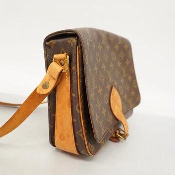 Louis Vuitton Monogram Cartouchiere Gm Shoulder Bag M51252 Brown