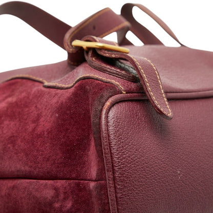 Gucci Bamboo Backpack 003 2058 0016 Purple Suede