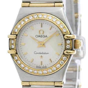 Polished Omega Constellation Diamond 18K Gold Steel Watch 1267.30 Bf581978