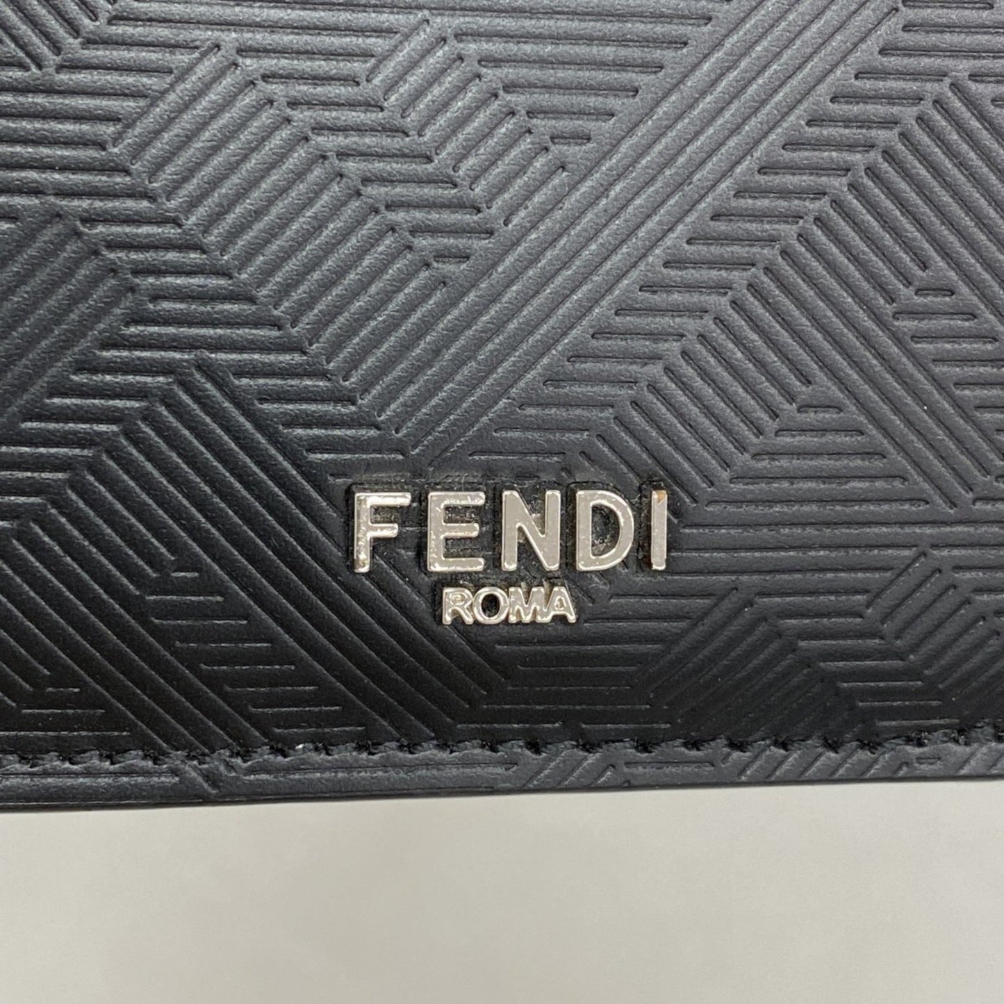 Fendi Shadow Leather Wallet In Black