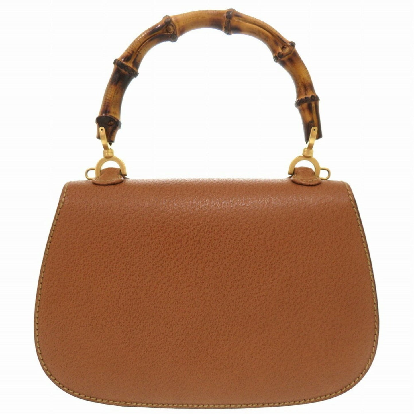 Gucci Bamboo Leather Brown 000 2046 0188 Handbag 0271 Gucci