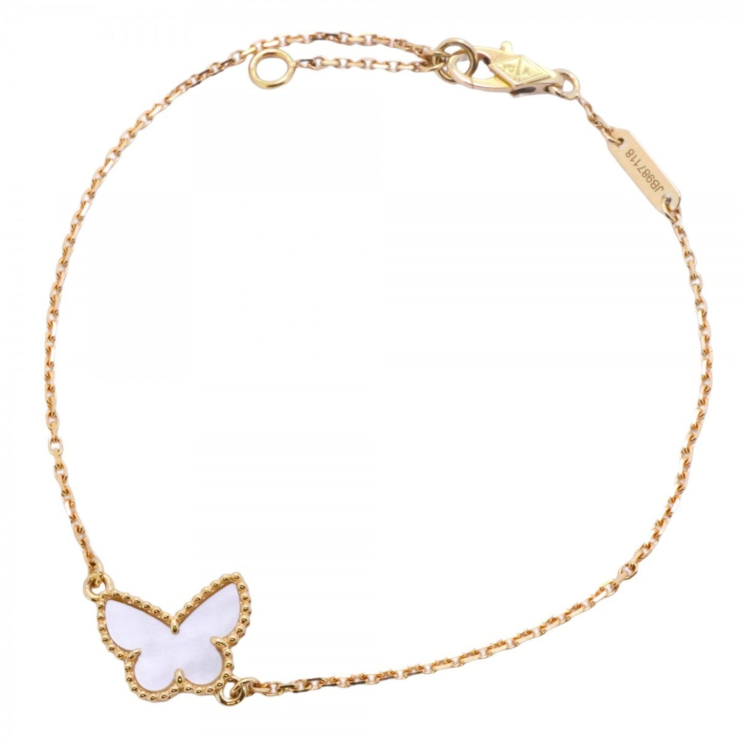 Van Cleef & Arpels Sweet Alhambra Papillon Bracelet In 18Ky Yellow Gold