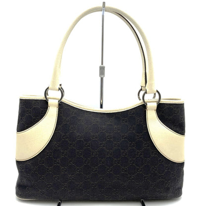 Gucci 179587 001013 Gg Canvas Tote Bag Handbag Leather