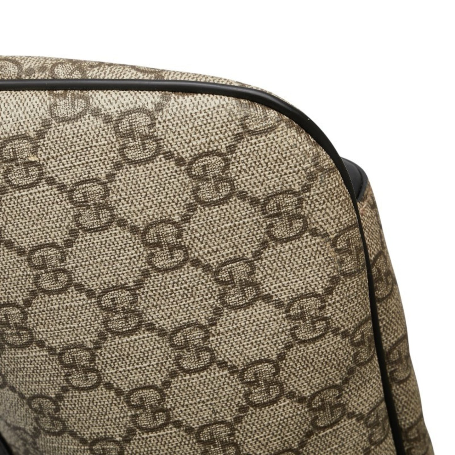 Gucci Gg Supreme Waist Bag 450946 Beige Black Leather