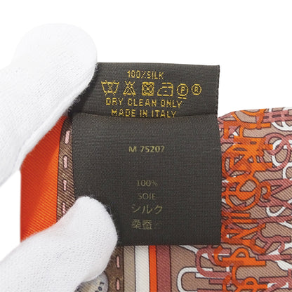 Louis Vuitton Women'S Monogram Map Silk Bandeau Scarf