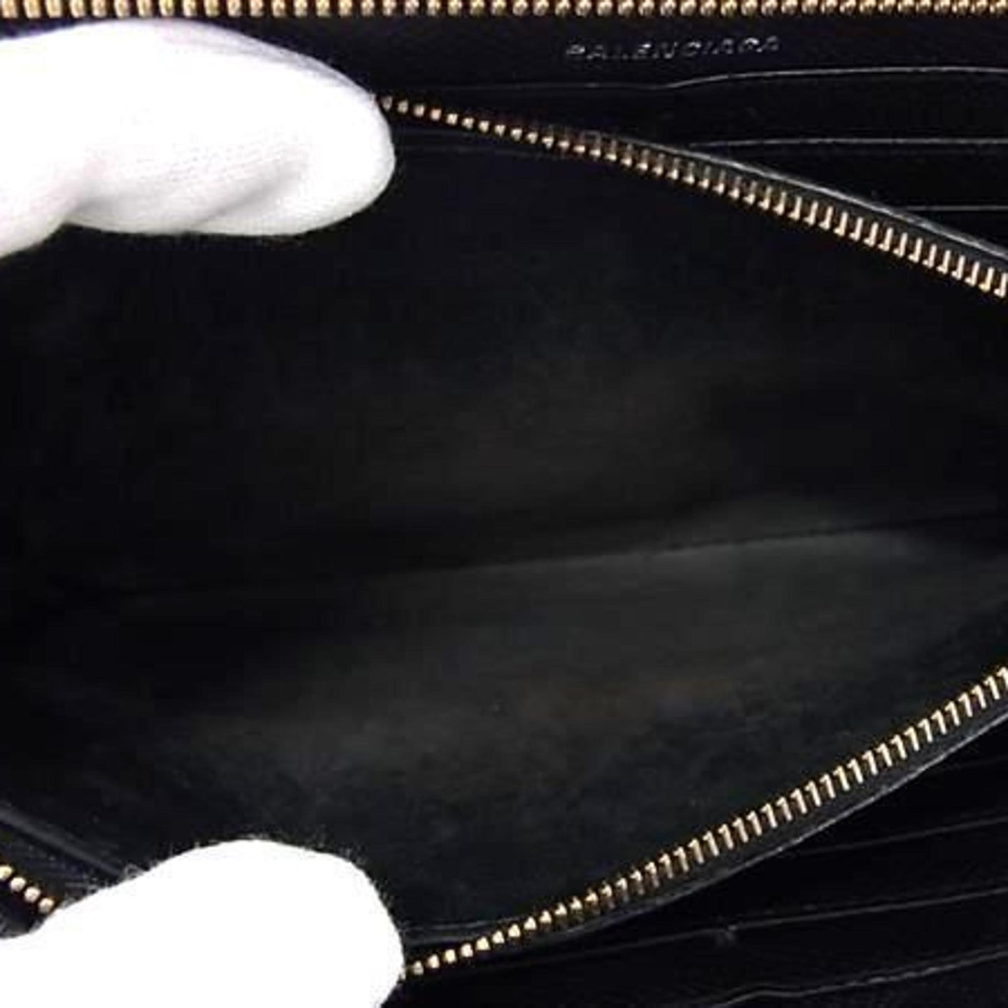 Balenciaga Bb 601390 Black Leather Round Long Wallet