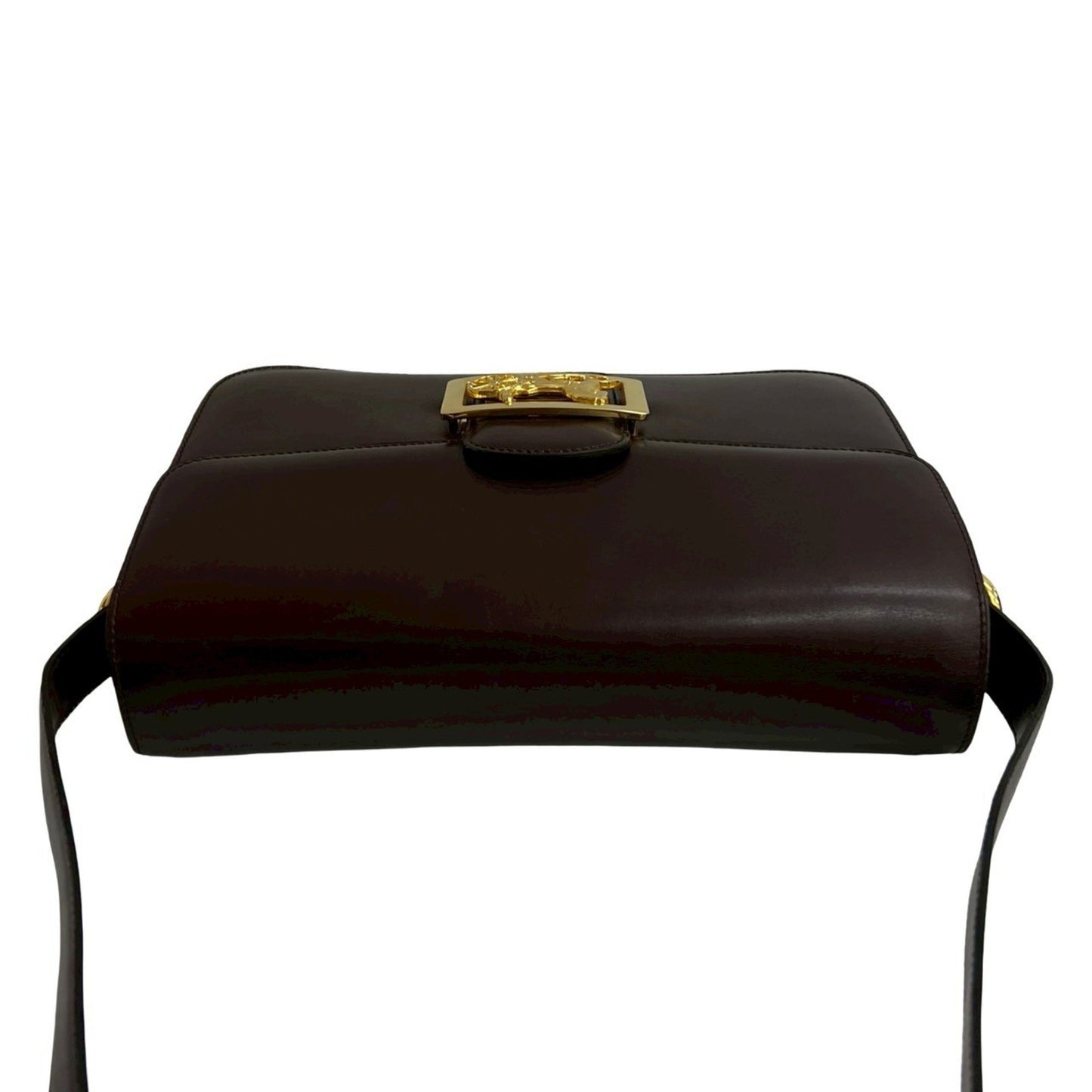 Celine Carriage Leather Shoulder Bag/Pochette/Sacoche In Brown