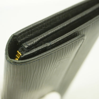 Louis Vuitton Epi Leather Long Wallet Porte Monnaie Credit M63592 Noir