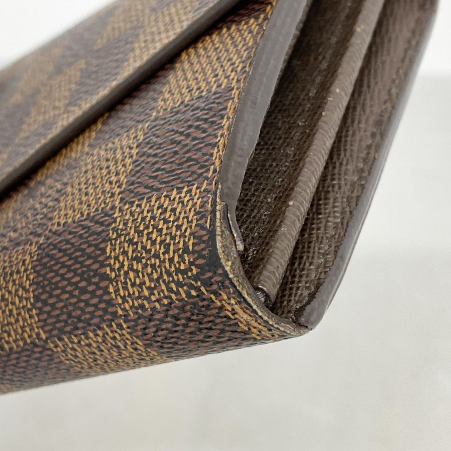 Louis Vuitton Damier Portefeuille Sarah Long Wallet N63209 Ebene