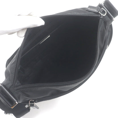 Prada 1Bc421 Saffiano Leather And Re-Nylon Nylon Shoulder Bag With Triangle Logo Plaque