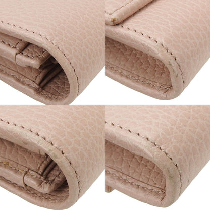 Gucci Bi-Fold Long Wallet 456116 Gg Marmont Leather Pink Accessory