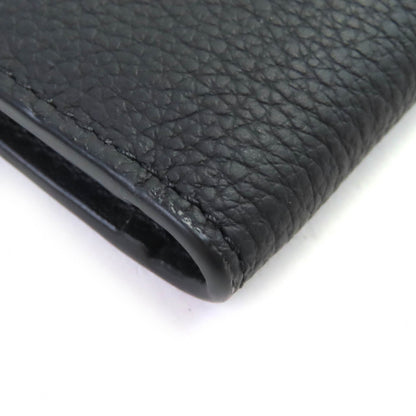Christian Dior Dior 2Llch187Ken Dior Normandie Logo Leather Card Holder/Card Case In Black With