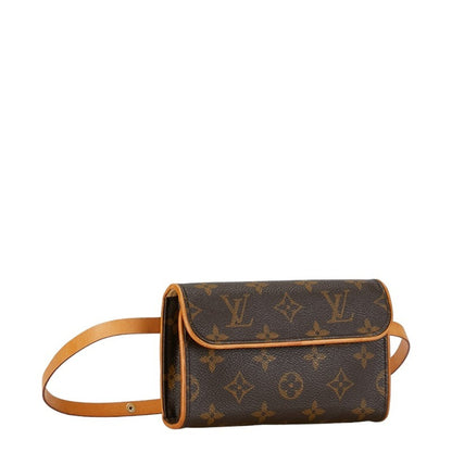 Louis Vuitton Monogram Pochette Florentine Body Bag Waist M51855 Brown Pvc Leather